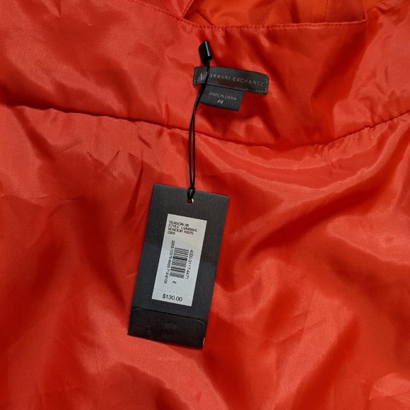 NWT Petite (0P) - A/X Orange One Shoulder Silk Dress - Picture 5 of 9